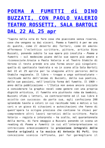 POEMA A FUMETTI di DINO BUZZATI, CON PAOLO