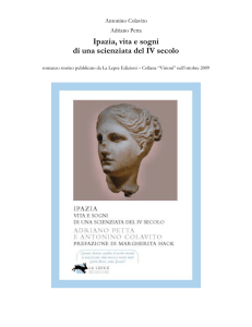 Nota di A.Petta e prefazione di M.Hack di "Ipazia, vita e sogni"