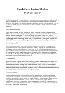 Quando il sesso diventa un`idea fissa Don Chino Pezzoli*