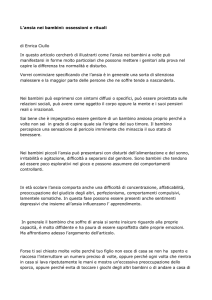 L`ansia nei bambini: ossessioni e rituali di Enrica Ciullo In questo