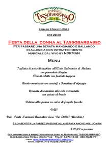 Festa della donna 2014 - Ristorante Tassobarbasso