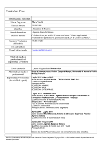 Curriculum Vitae - Agenzia Spaziale Italiana
