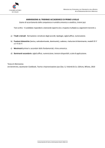 ammissione al triennio accademico di primo livello