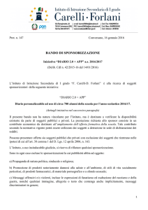 BANDO DI SPONSORIZZAZIONE