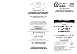 programma corso di pranoterapia quantica