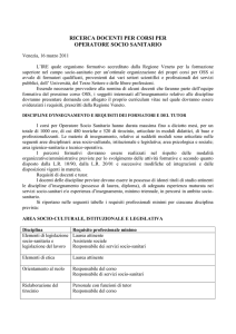 Premesso che il Centro di Formazione dell`I