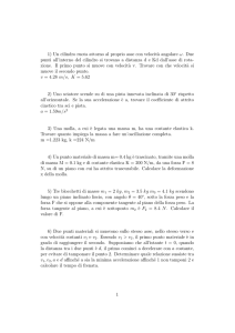 1) Un cilindro ruota attorno al proprio asse con velocit`a angolare ω