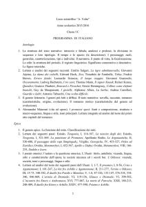Anno scolastico 2015/2016 Classe IC PROGRAMMA DI ITALIANO