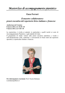Masterclass di accompagnamento pianisti Masterclass di