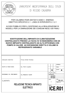 sostituzione dell`impianto di climatizzazione centralizzato presso la