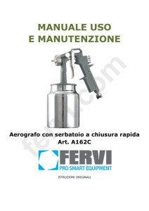 MANUALE USO E MANUTENZIONE Aerografo con serbatoio