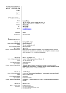 Curriculum Europeo Mario Biondi - Università degli Studi dell`Aquila
