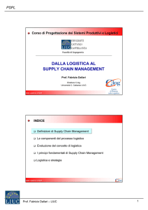 dalla logistica al supply chain management