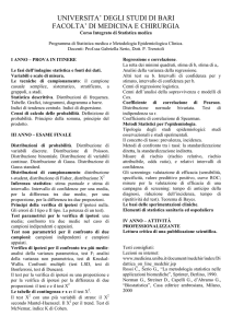 Programma di Statistica medica e Metodologia