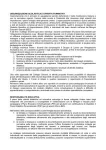 ORGANIZZAZIONE SCOLASTICA E OFFERTA FORMATIVA