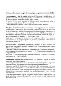 spettroscopia di risonanza paramagnetica elettronica (EPR)