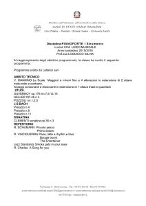 Disciplina:PIANOFORTE I Strumento CLASSE III M LICEO