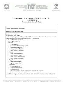 Programma di Lingua e letteratura italiana