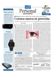 Cornea nuova in provetta