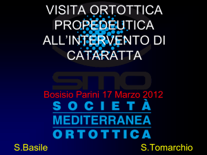 Visita ortottica propedeutica all`intervento di cataratta