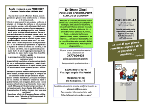 opuscolo informativo n1 "ansia e depressione"