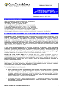 crediti documentari lettere di credito stand by