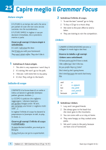 Capire meglio il Grammar Focus
