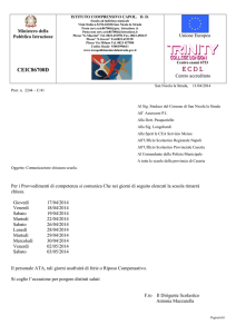 Comuncazione chiusura scuola - istituto comprensivo capol.dd san