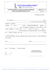 ACCERTAMENTI CLINICI E VISITE MEDICHE SPECIALISTICHE