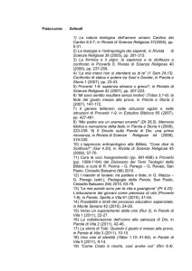 Articoli 1) La natura teologica dell`amore umano Cantico dei Cantici