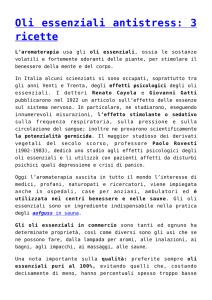 Oli essenziali antistress: 3 ricette