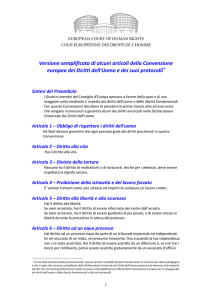 Convenzione Europea dei Diritti dell`Uomo