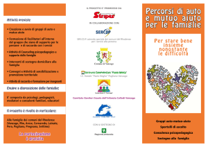 Percorsi di auto e mutuo aiuto per le famiglie