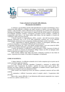 Come orientarsi nel mondo della dislessia. Documento