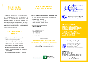 Programma di intervento multidisciplinare integrato per i disturbi del