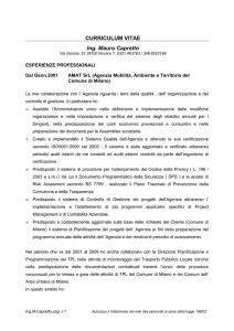 CURRICULUM VITAE Ing. Mauro Capretto