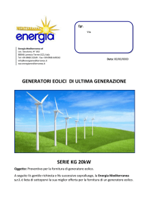 GENERATORI EOLICI DI ULTIMA GENERAZIONE SERIE KG 20kW