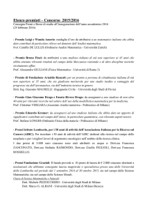 Elenco premiati – Concorso 2015/2016