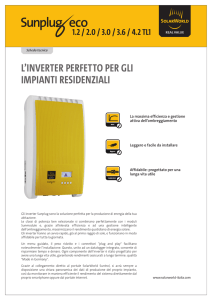 L`INVERTER PERFETTO PER GLI IMPIANTI RESIDENZIALI