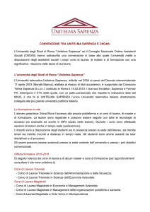 Leggi la convenzione tra Unitelma Sapienza e CNOAS