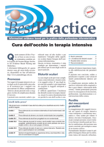 Cura dell`occhio in terapia intensiva
