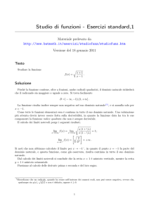Studio di funzioni - Esercizi standard,1