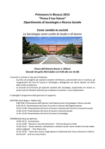 Primavera in Bicocca 2013 “Prova il tuo futuro