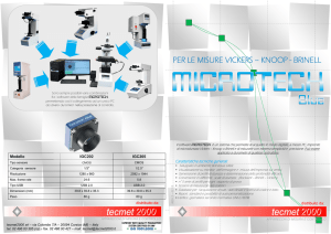 PER LE MISURE VICKERS – KNOOP - BRINELL