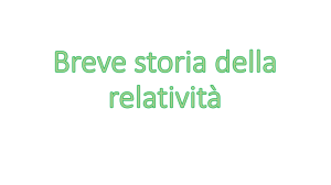 Breve storia della relatività