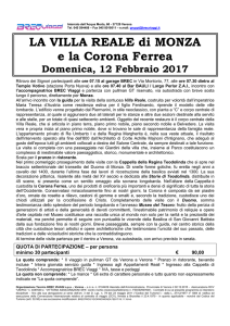LA VILLA REALE di MONZA e la Corona Ferrea