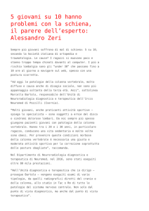 5 giovani su 10 hanno problemi con la schiena, il parere