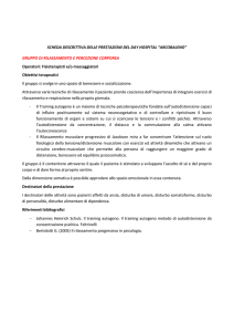 GRUPPO DI RILASSAMENTO E PERCEZIONE CORPOREA Operatori