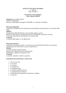 Italiano - Istituto "Bandini"
