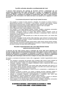 Profilo del liceo delle scienze umane
